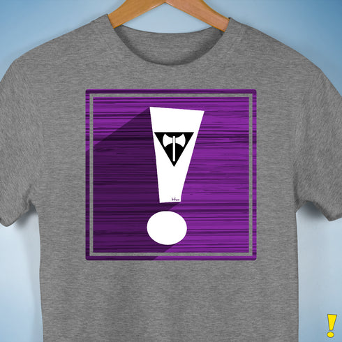 Lesbian Labrys Pride Flag Exclamation Point Premium Unisex T-Shirt - Grey Heather